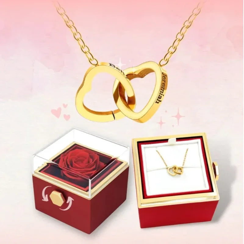 Colar Corações Eternos Personalizado - Gift Set Premium