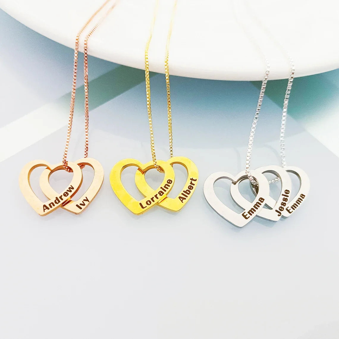 Colar Elegance Heart Personalizado – Gravação a Laser