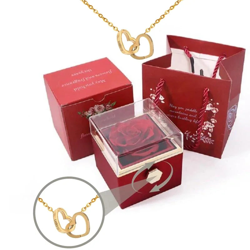 Colar Corações Eternos Personalizado - Gift Set Premium