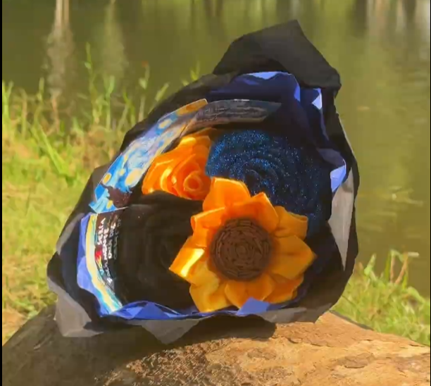 Buquê Girassóis Van Gogh Premium - Girassóis Eternos