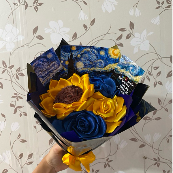 Buquê Girassóis Van Gogh Premium - Girassóis Eternos